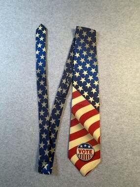 Vintage 2000 Ralph Marlin & Co. Walnut Ridge All American Vote Necktie